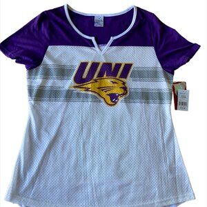 NWT Creative Apparel UNI Panthers V-Neck Shirt